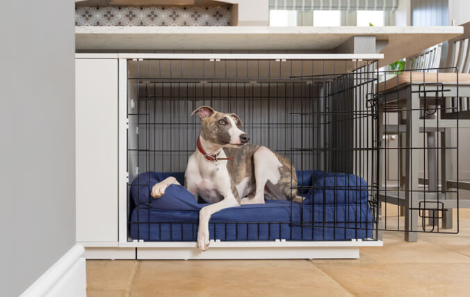 Muebles de jaula para perros, mesa auxiliar de jaula para perros de 25 -  VIRTUAL MUEBLES